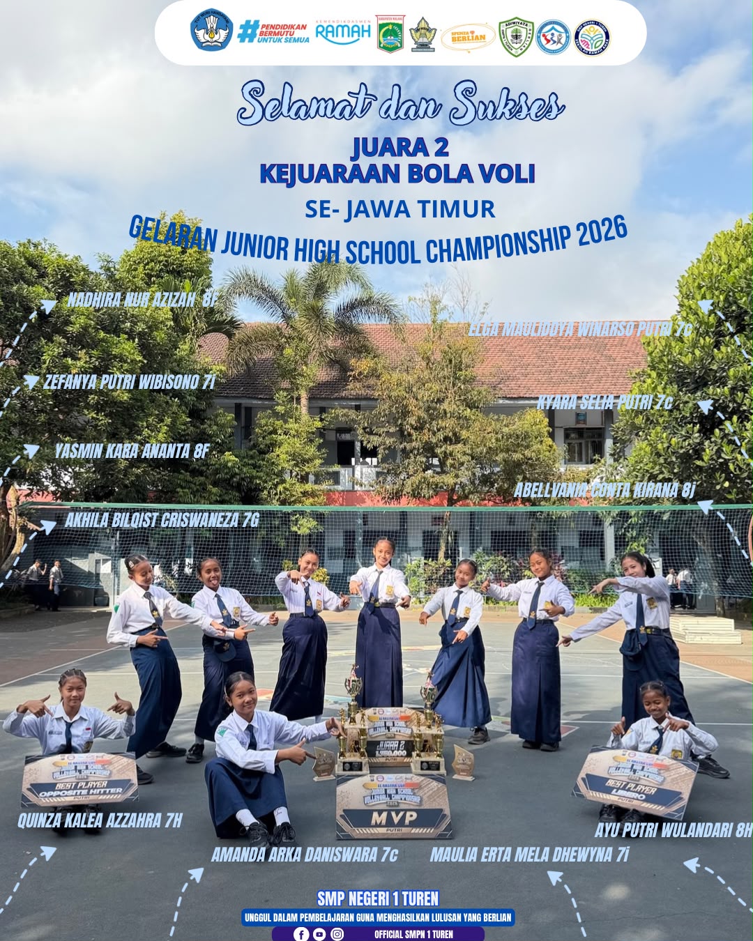 Kejuaraan Bola Voli Se-Jawa Timur Gelaran Junior High School Championship